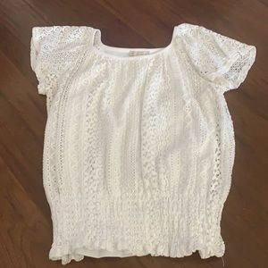 White eyelet blouse